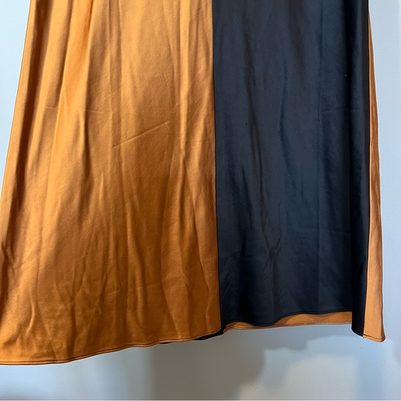 Significant Other Two Tone Colorblock Skirt Gold Black Maxi 6 Anthropologie - Picture 4 of 13